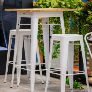 Statafel vintage wit